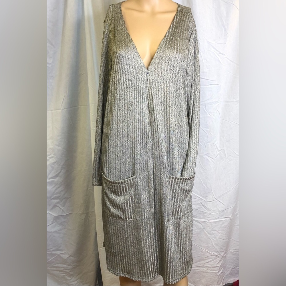 Wilde XL brown and gray heathered sweater, cardigan, thin extra large